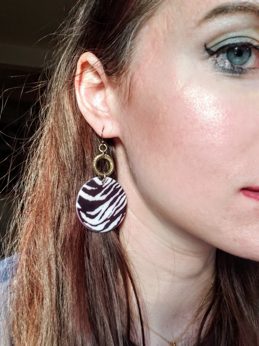 zebra print earrings